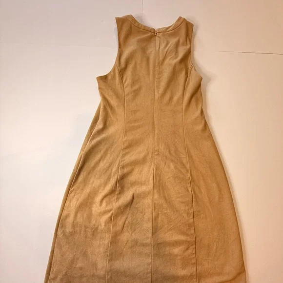 GUESS Sabine Faux Suede Lace Up Mini Dress - Tan/Camel - Picture 4 of 7